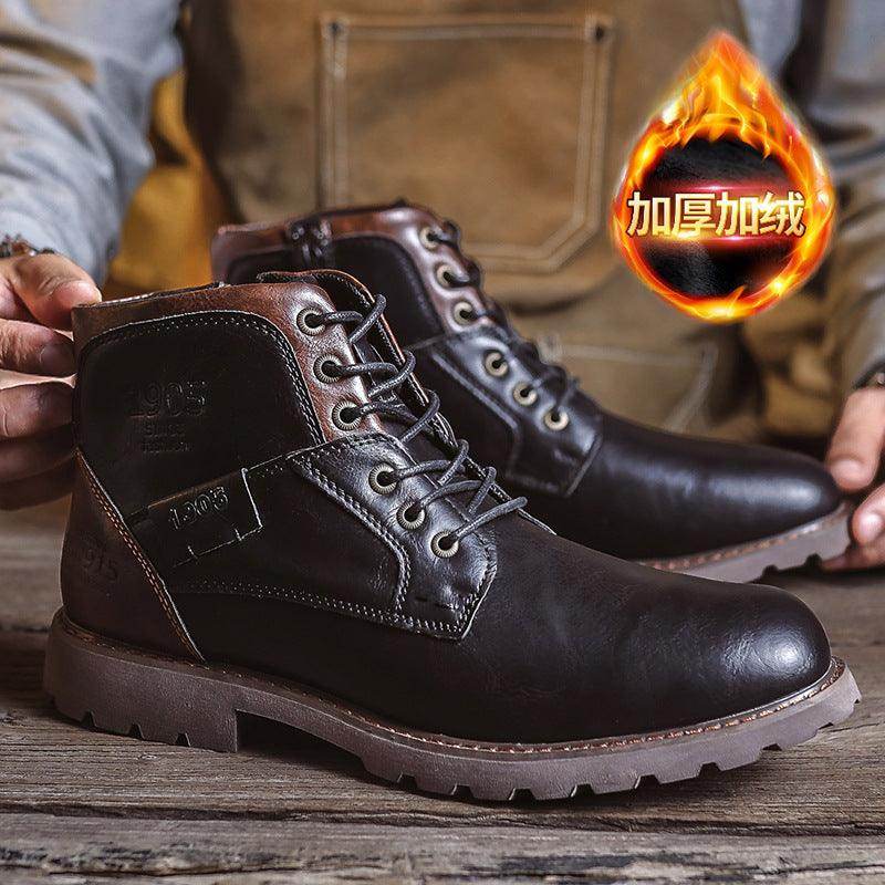 Retro British Style Leather Boots - Magellan Fashion Shop