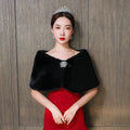 Autumn And Winter Women Plus Size Fleece Lined Padded Warm Keeping Imitation Fur Fur Shawl