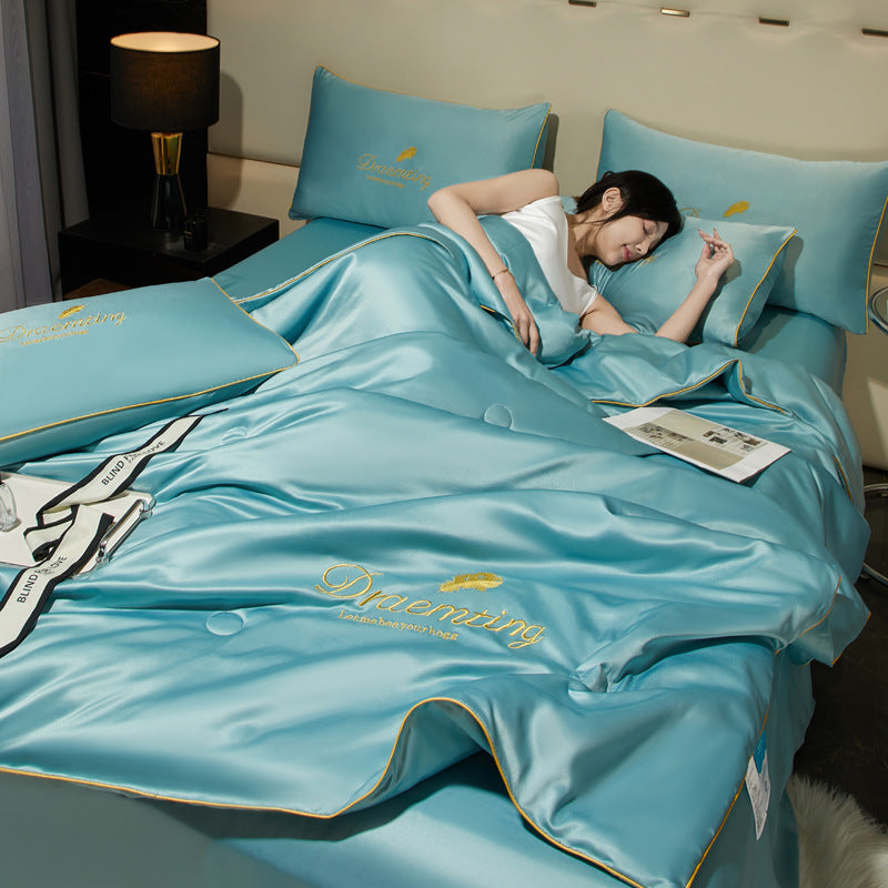 Modern, breathable silk cover with ice silk print - Magellan Fashion Shop