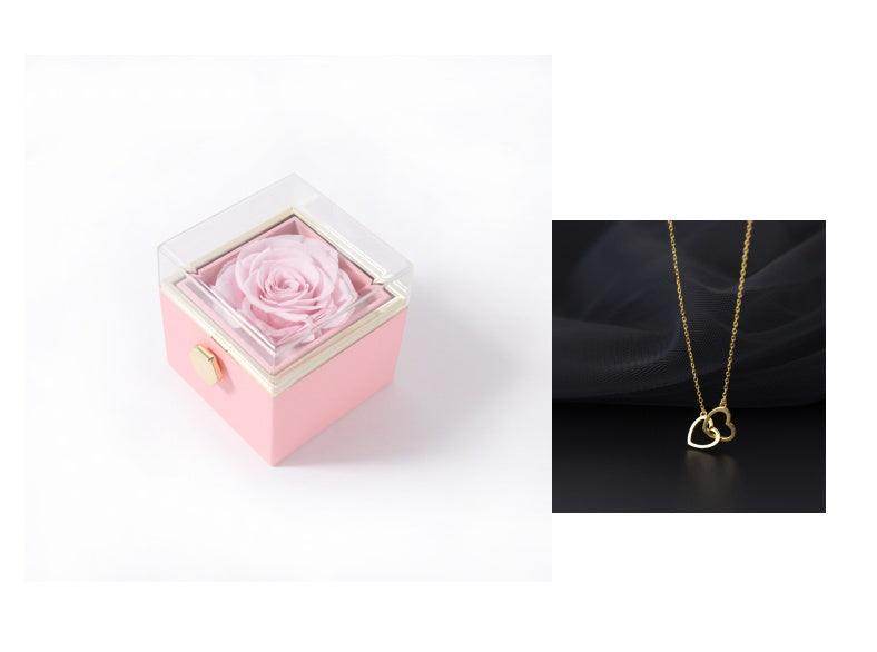 Fashion Acrylic Rotating Rose Jewelry Box - Magellan Fashion Shop