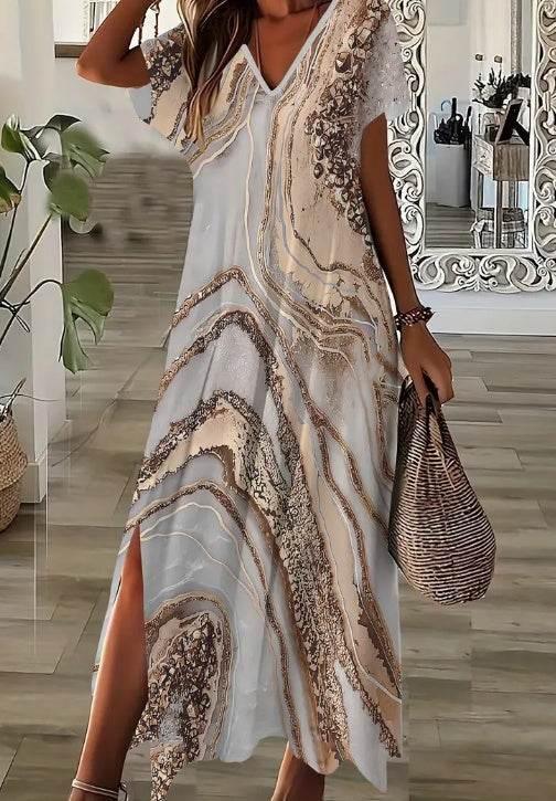 Short Sleeve Printed Pocket Dress - Magellan Fashion Shop