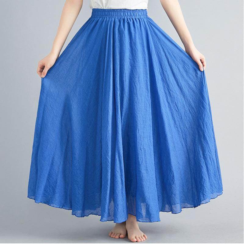 Lady Literature Plus Size Cotton And Linen Skirt - Magellan Fashion Shop