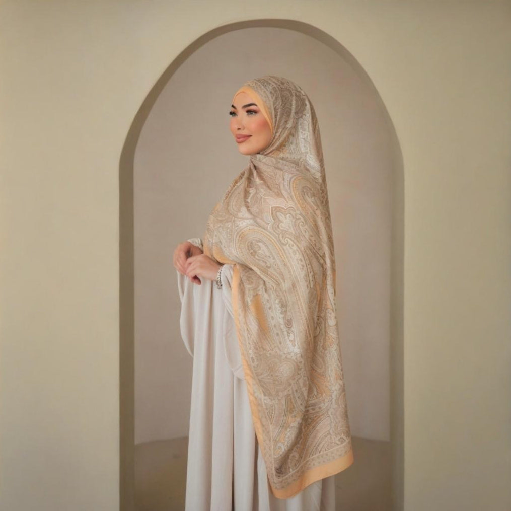 Cashew Printed Ethnic Style Scarf Shawl For Women