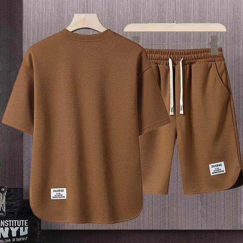 Short-sleeved T-shirt Summer Men Leisure Set Teenagers - Magellan Fashion Shop