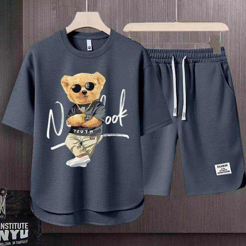 Short-sleeved T-shirt Summer Men Leisure Set Teenagers - Magellan Fashion Shop