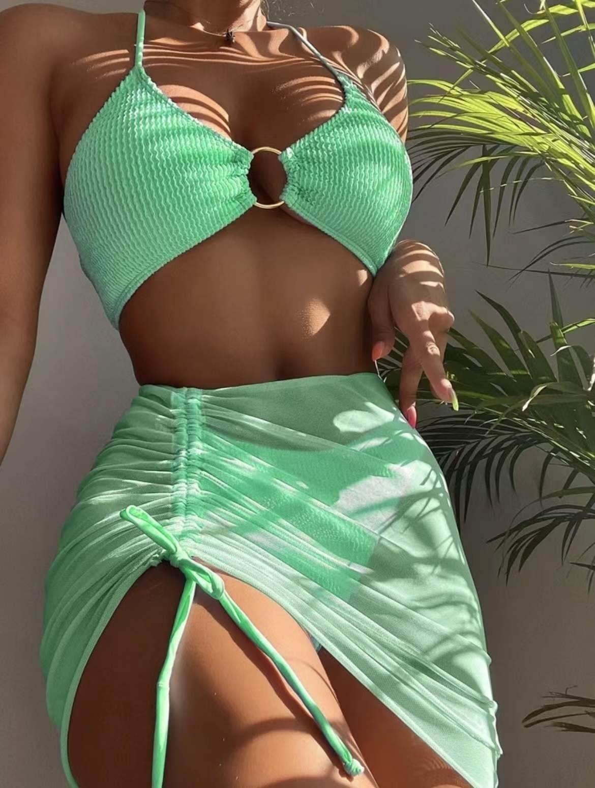 3pcs Halter Bikini Summer Fashion Beach Swimsuit For Women - Magellan Fashion Shop
