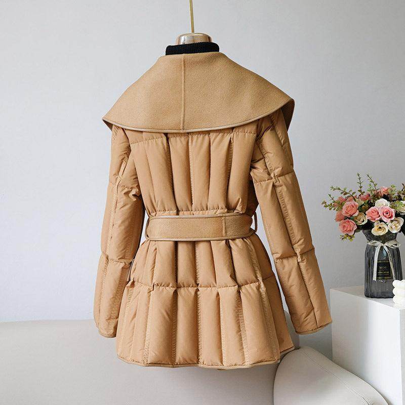 Cashmere Waist-tight Wool Down Jacket - Magellan Fashion Shop