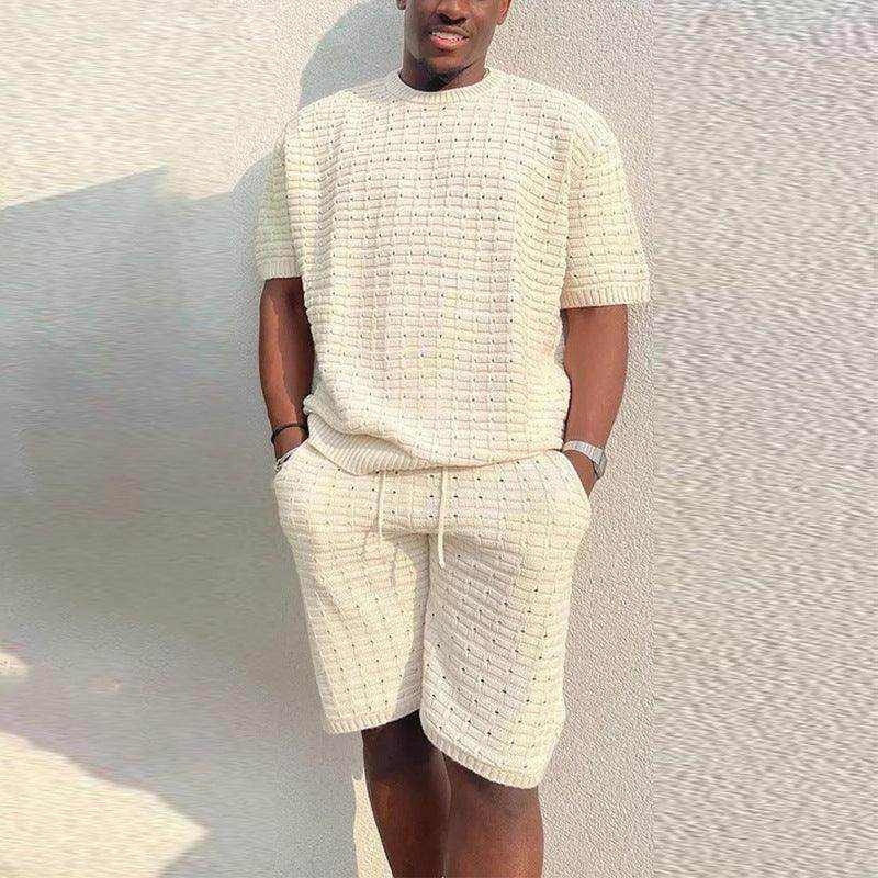 Men's Summer Suit Fashion Loose Men 2 Pieces Outfit Summer Hippie Shirt And Short Set - Magellan Fashion Shop