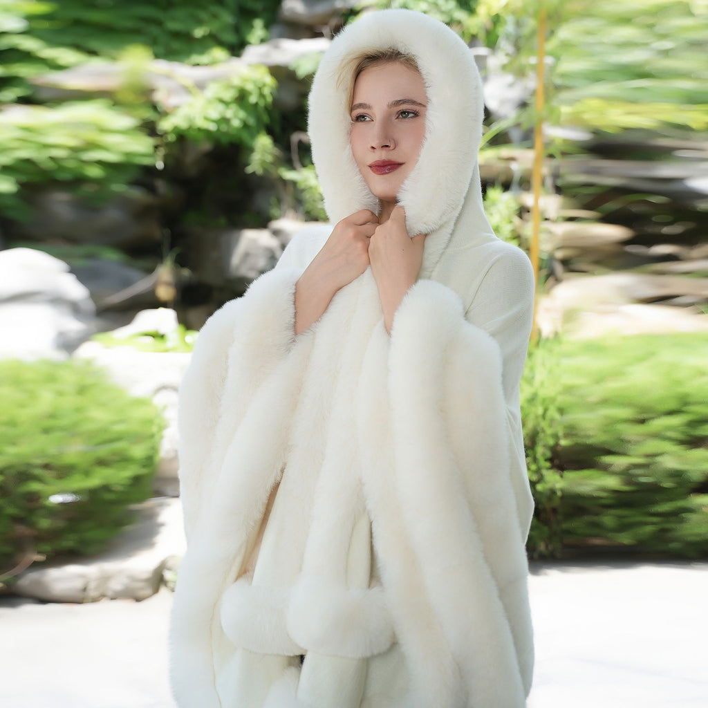Loose Knitted Cloak Plus Size Easy Matching Coat Women