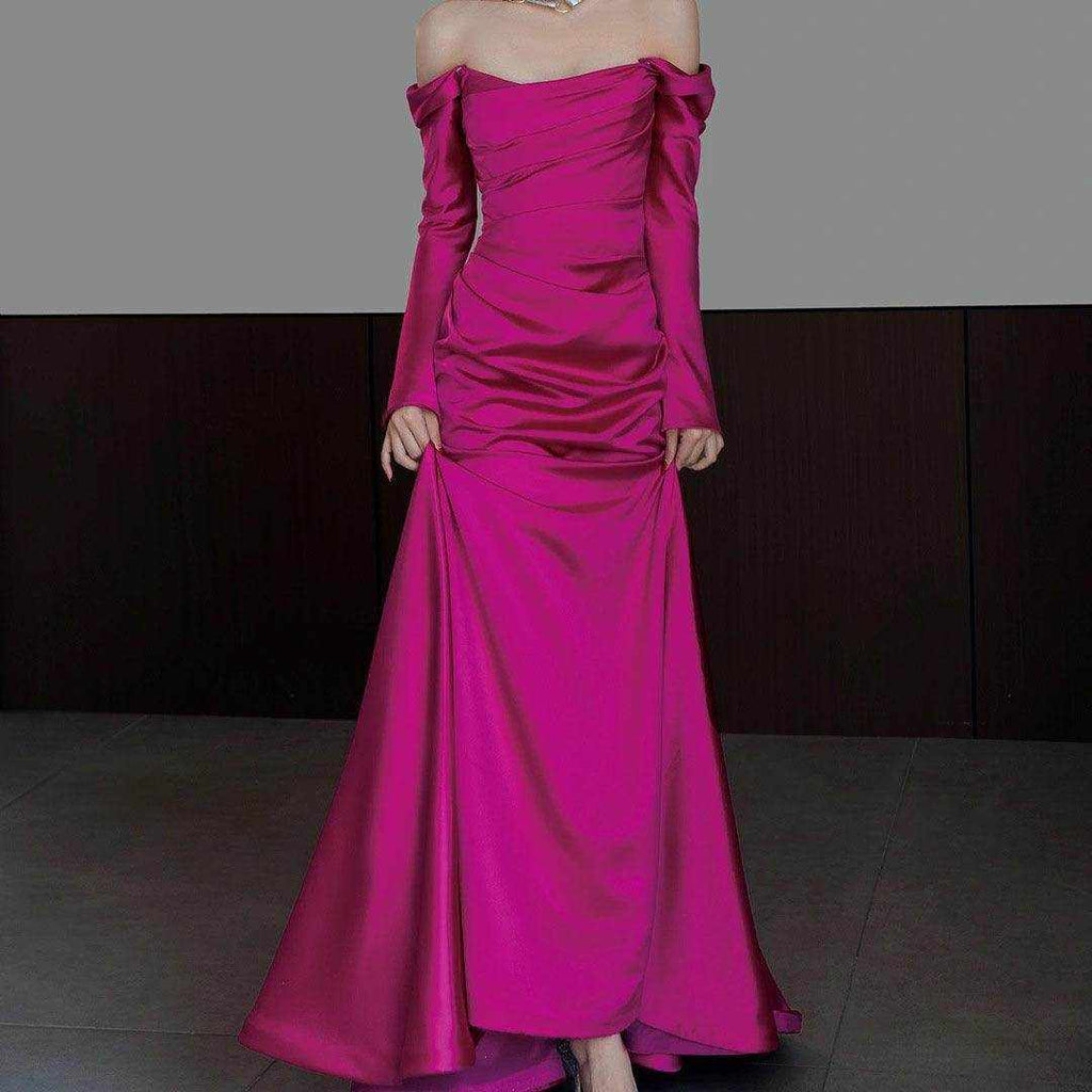 Evening Light Luxury High-grade Bridal Gown Wedding Off-shoulder Toast Dress - Magellan Fashion Shop