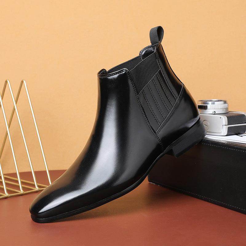 Men's Pointed Toe Simple High-top Martin Boots - Magellan Fashion Shop