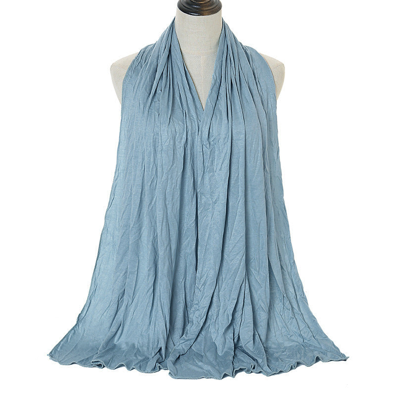 Solid Color Cotton Warm Shawl
