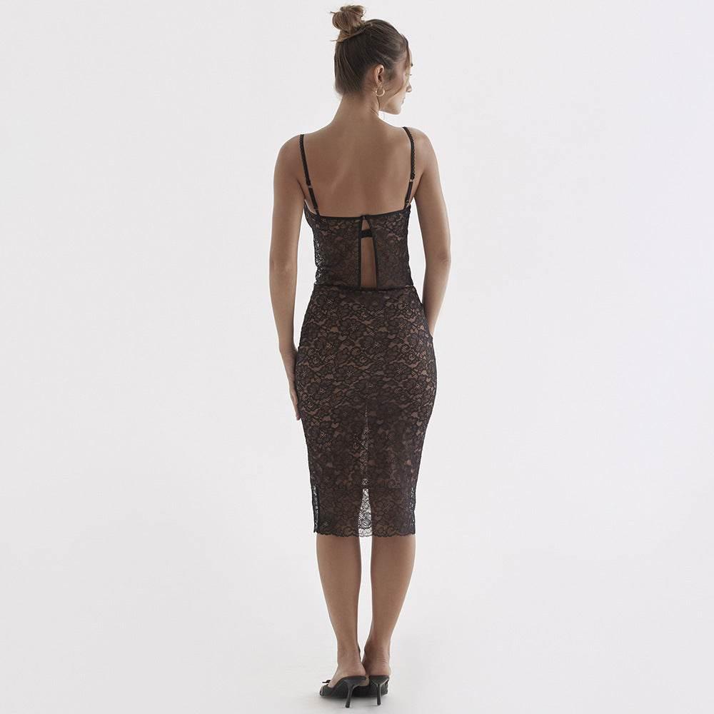 Women's Lace Sling Slim Fit Two-piece Suit - Magellan Fashion Shop