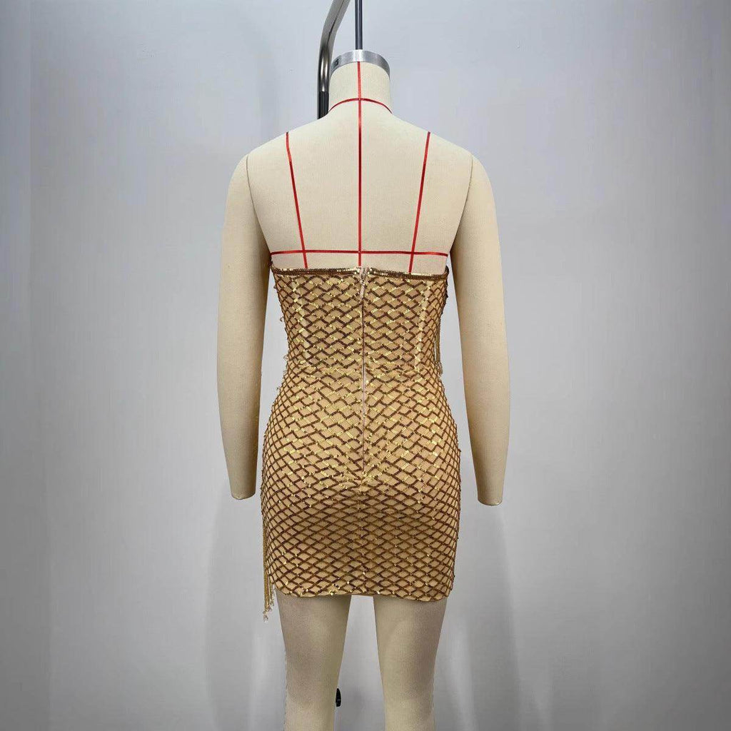 Women's Fashion Personality Tassel Sequins Dress - Magellan Fashion Shop