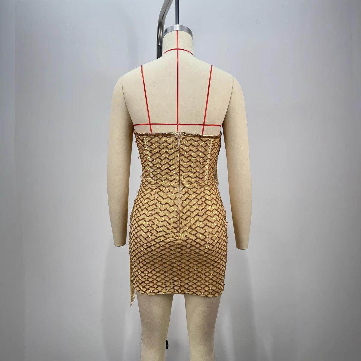 Women's Fashion Personality Tassel Sequins Dress - Magellan Fashion Shop
