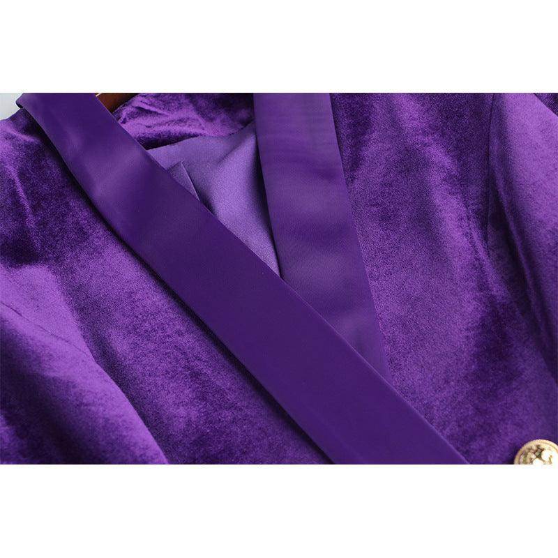 Women's Design Sense Niche Loose Velvet Dress Suit Skirt - Magellan Fashion Shop