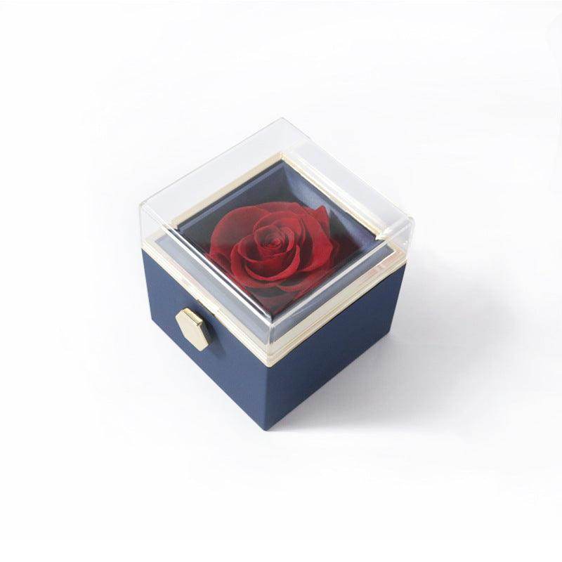 Fashion Acrylic Rotating Rose Jewelry Box - Magellan Fashion Shop