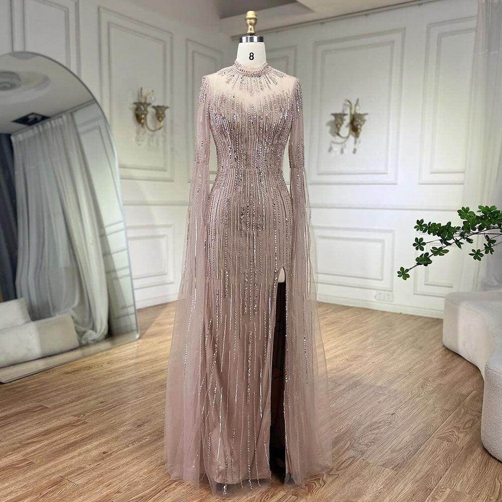 Elegant Flounced Sleeve Split Fishtail Dress - Magellan Fashion Shop