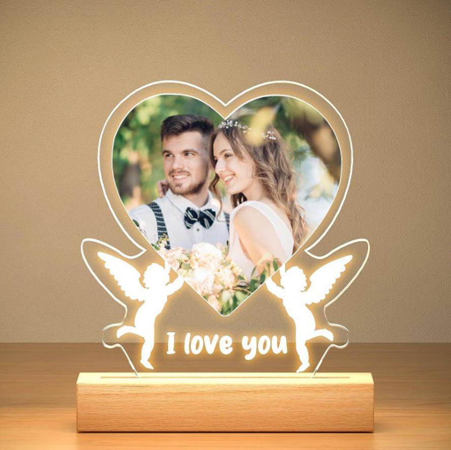 Valentine's Day Night Light Acrylic Color Printing Photo Personalized Ornament - Magellan Fashion Shop