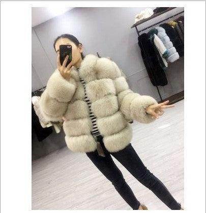 Fox Fur Slimming Stand Collar - Magellan Fashion Shop