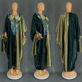Ethnic Style Loose Plus Size Color-matching Dress - Magellan Fashion Shop
