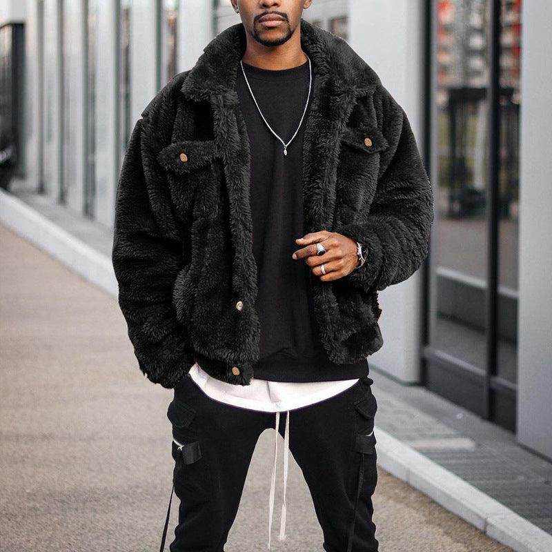 Spring Black Loose Jacket Jacket Men - Magellan Fashion Shop