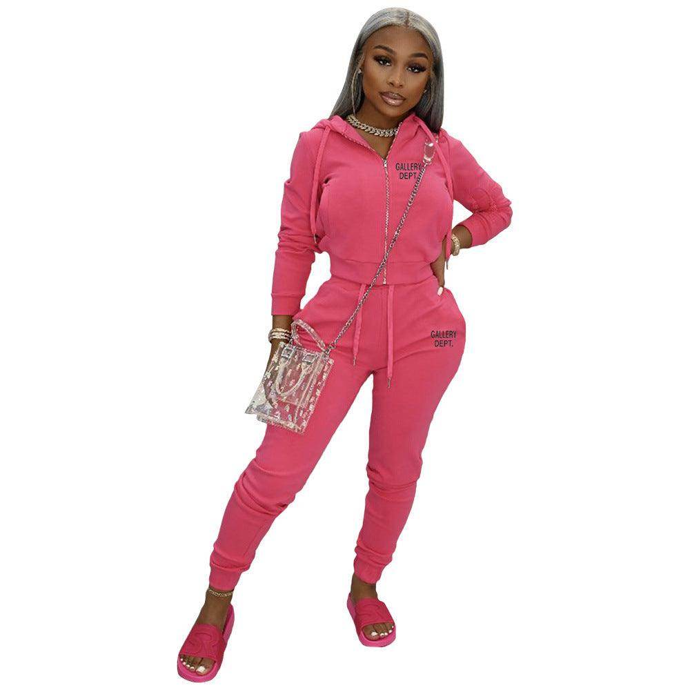 Women's Solid Color Trendy Casual Sports Suit - Magellan Fashion Shop