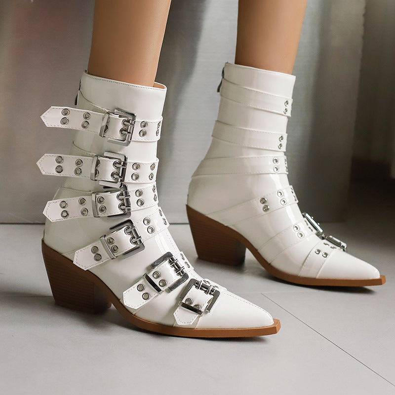 Autumn And Winter Pointed Knight Women's Boots