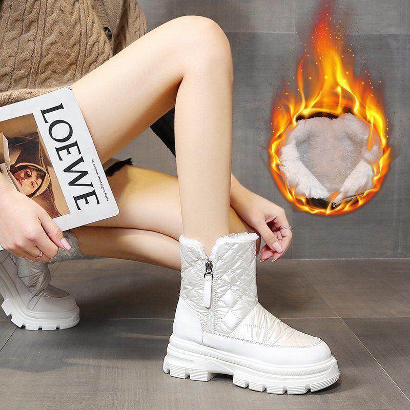 Women's Waterproof New Plus Velvet Warm Martin Short Boots - Magellan Fashion Shop